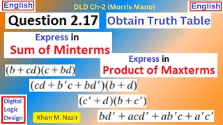 Sum of Minterms || Product of Maxterms || End Chapter ... 