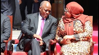 Mh.Samia Suluhu atangaza kifo cha Rais Magufuli.