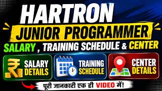 Hartron Junior Programmer Salary , Training Schedule & Centre #hartron