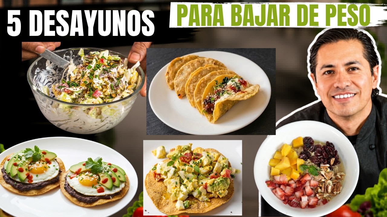 5 Desayunos que te ayudan a BAJAR DE PESO sin pasar hambre