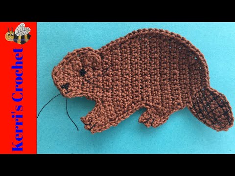 Crochet Beaver Tutorial - Crochet Applique Tutorial