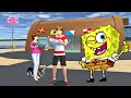 Video update Taiga and Rina Bersama Kucing yg Lucu Di rumah Spongebob in sakura school Simulator