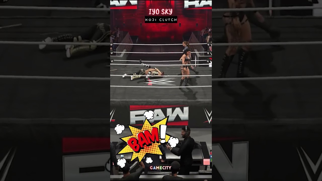 IYO SKY applies the Koji Clutch submission on Asuka 