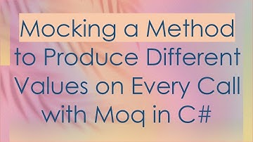 Mocking a Method to Produce Different Values on Every Call with Moq in C#