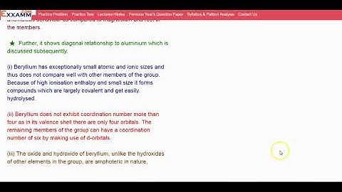 ANOMALOUS BEHAVIOUR OF BERYLLIUM|Class11 Chapter10|CBSE|NCERT