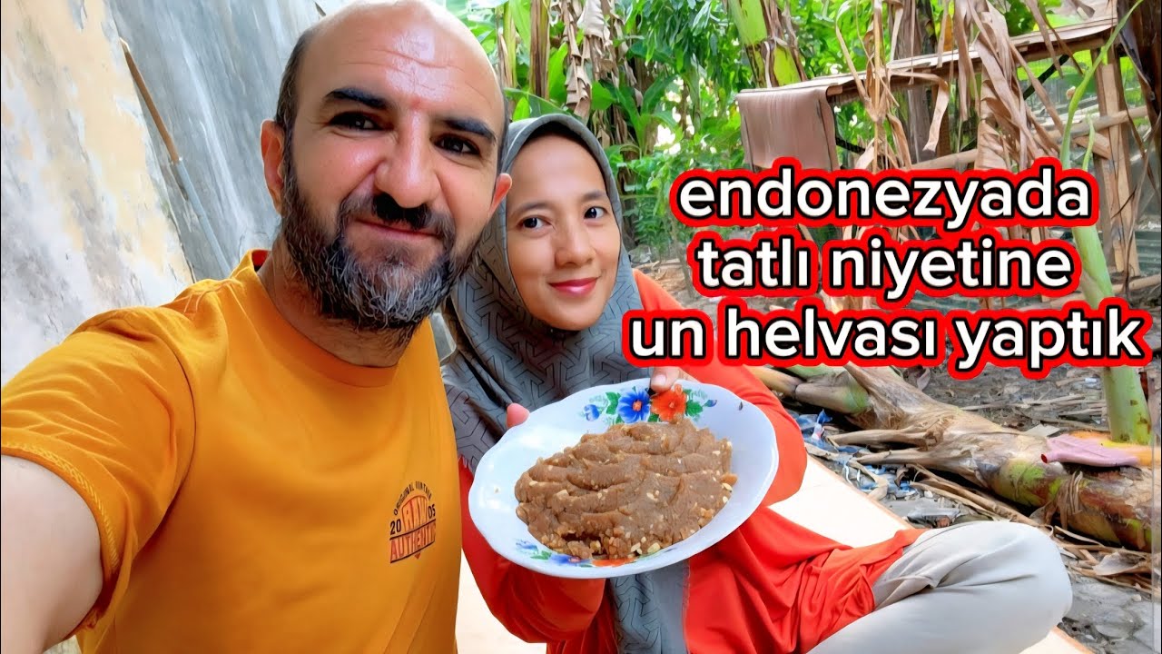 Endonezyada tatlı niyetine un helvası yaptık 