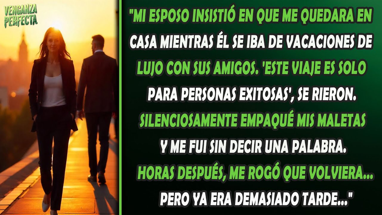Mi esposo se fue de vacaciones lujosas con sus amigos, me dijo 