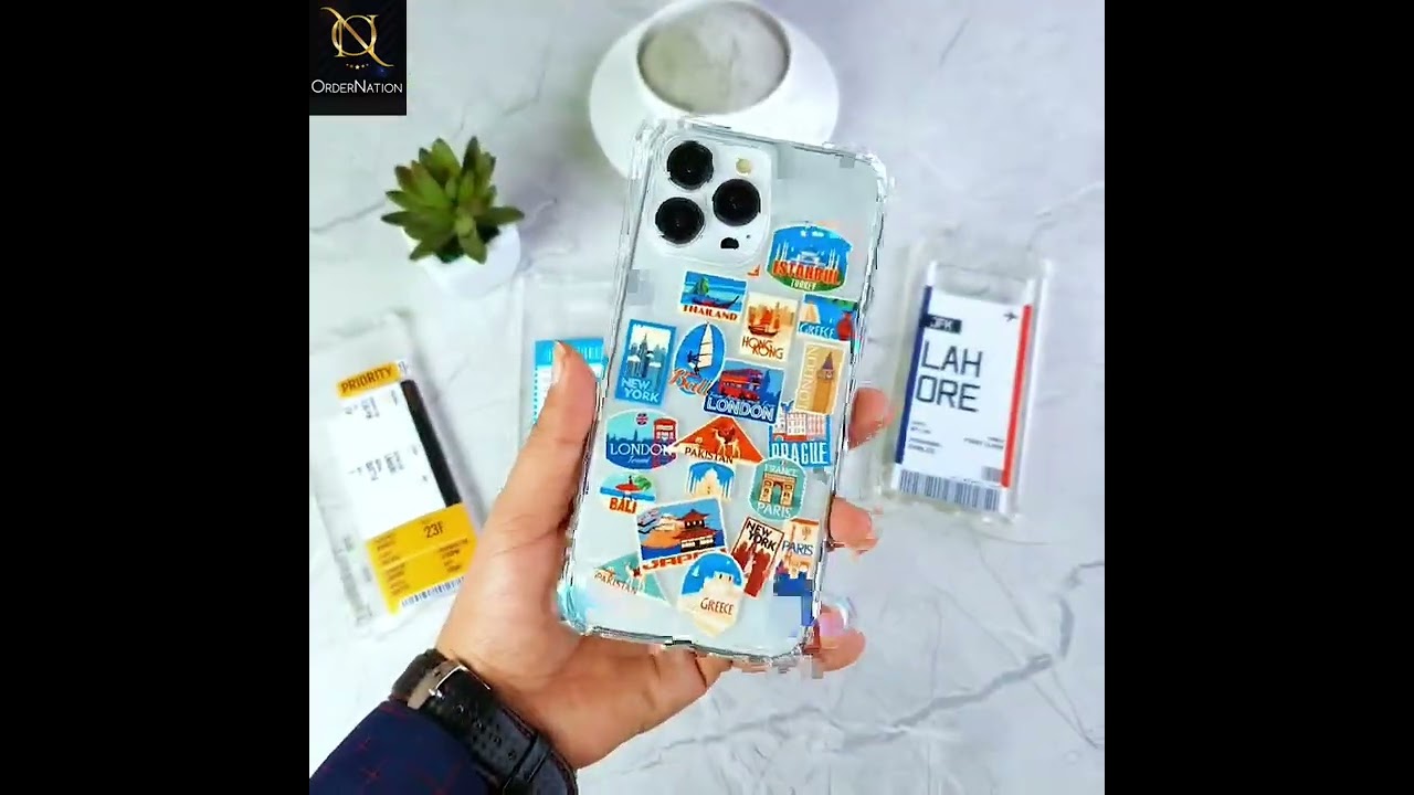 Xiaomi Redmi Note 9 Cover - Personalised Boarding Pass Ticket Series - 5 Designs - Clear Phone Case - Soft Silicon Borders