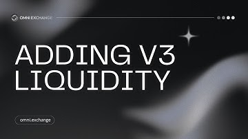 How to Add Liquidity on Omni Exchange | Step-by-Step Walkthrough