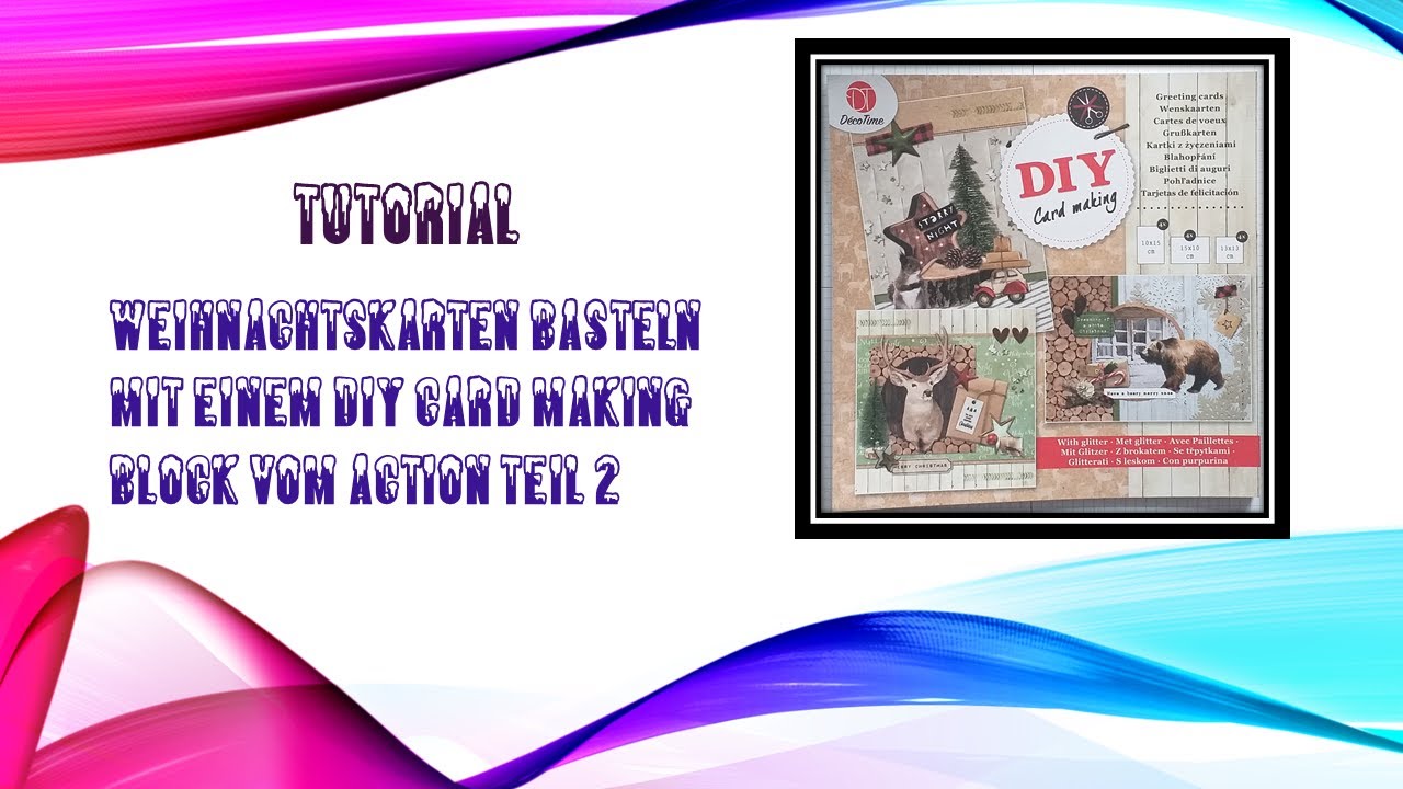 Karten basteln aus einem Action-DIY-Block 2 - YouTube