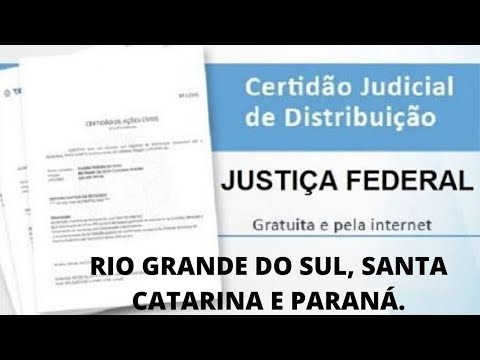 APRENDA A EMITIR CERTIDÃO NEGATIVA NA JUSTIÇA FEDERAL ONLINE (RS, PR E SC )- FÁCIL E RÁPIDO