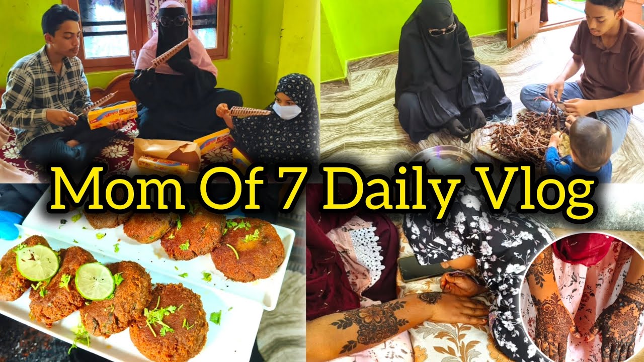 Mom Of 7 Daily Vlog | Shaami Kabab Recipe 😋 | Hyderabadi Ammi And Kids Vlog #vlog #recipe