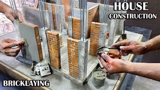 BRICK WALL BRICKLAYING  HOUSE CONSTRUCTION / HOW TO FINISH A brickwork  COMO CONSTRUIR UN MURO?