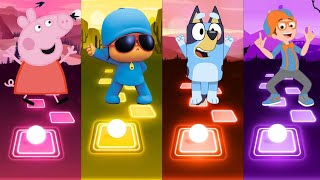 Peppa Pig 🆚 Pocoyo 🆚 Bluey 🆚 Blippi | Who Is Win 🎯🏅| Tiles Hop | screenshot 5