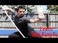 Shaolin kung fu wushu basic bo staff training session 3