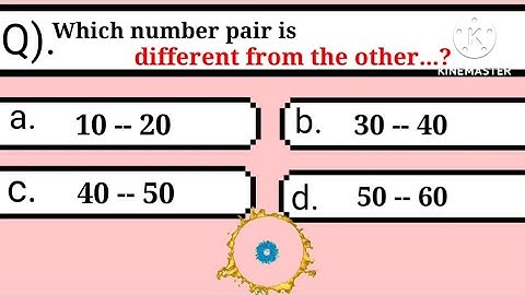 Quiz- Mental Ability(Choose the odd one out)(Which number pair is different from the other)