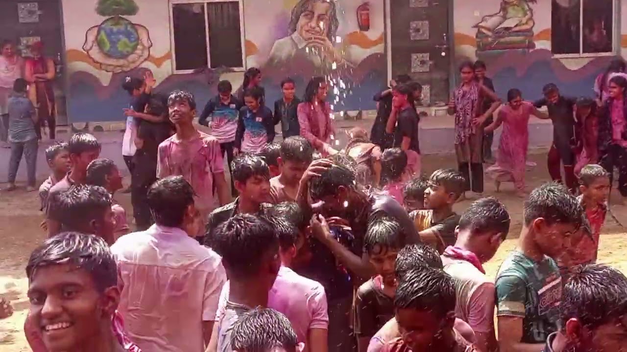 ABHYASH TECHNO SCHOOL Padmapur Holi Rain 🌧️ Dance/ hungama 🔥 full