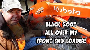 #100 Kubota B2601 Exhaust Mod. Soot on my front end loader!