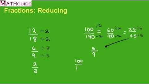 Fractions: Reducing