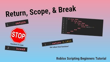 Return, Scope, & Break | Roblox Scripting Tutorial