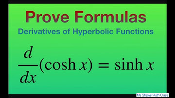 Prove derivative of cosh x = sinh x using definitions of hyperbolic functions