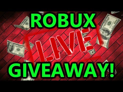 Robux giveaway live right now on youtube