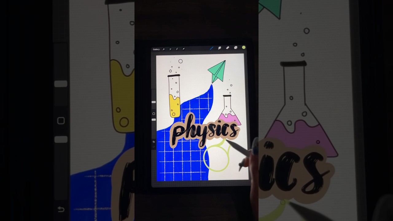 Creative Digital Front Page – Physics Notebook Design Idea 