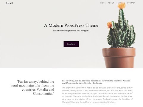 Rumi. Minimal Theme | Page Builder, a WordPress Template by PinkBulletin (Thumbnail 4 of 4)