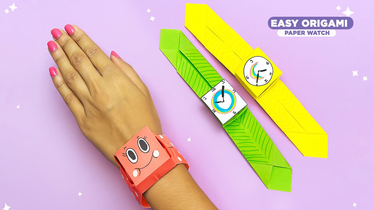 How to make easy paper watch | Origami paper Watch | Easy Origami ...