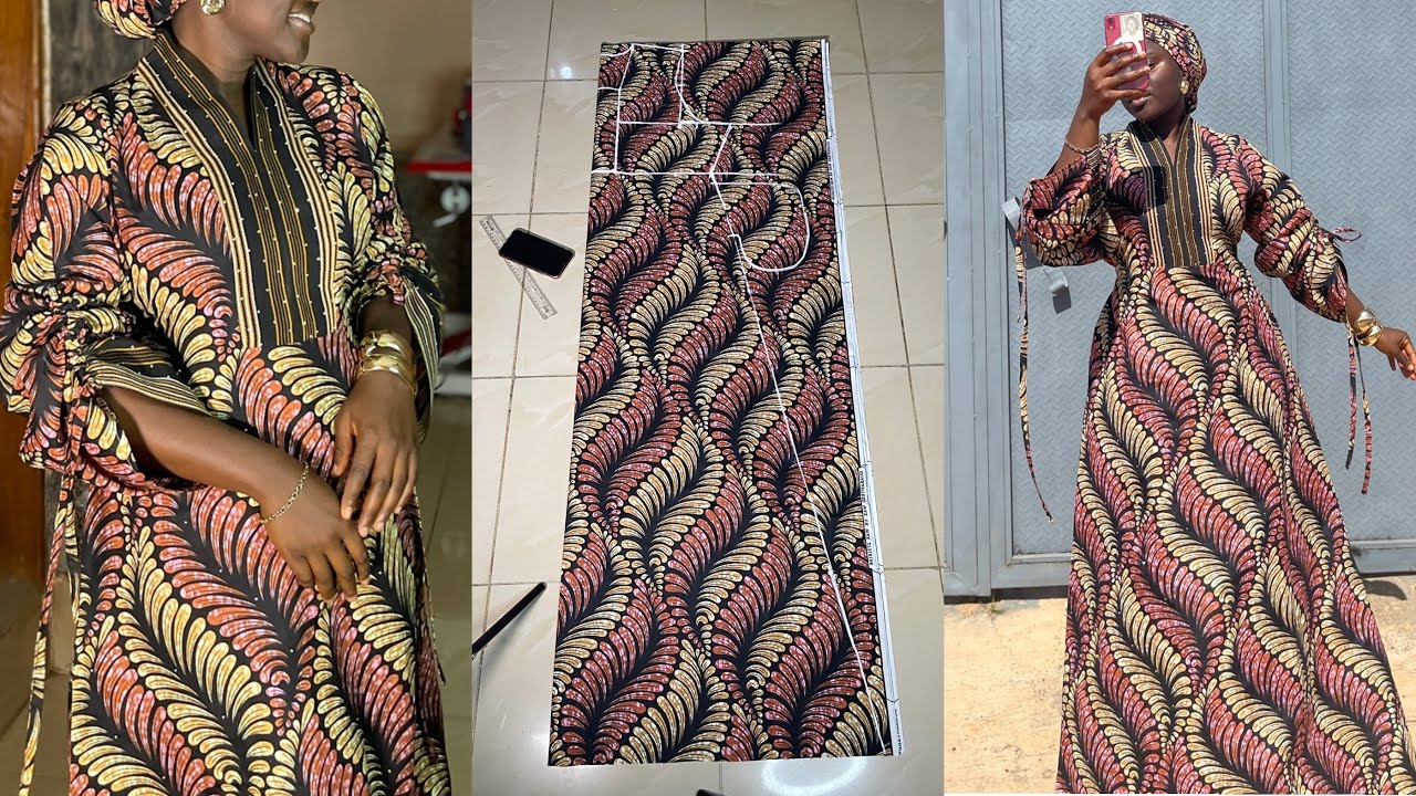 Как кроить и шить стильные платья А-силуэта в стиле Анкара и Асуке