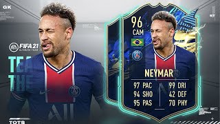 FIFA 21: NEYMAR JR 96 TOTS PLAYER REVIEW I FIFA 21 ULTIMATE TEAM