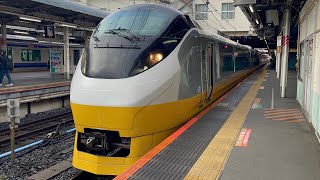 E657系ｶﾂK2編成（フレッシュひたち色リバイバル塗装・黄色※イエロージョンキル塗装）が特急ひたち１号いわき行きとして静かに上野駅8番線を発車するシーン（1M）2025.5.25