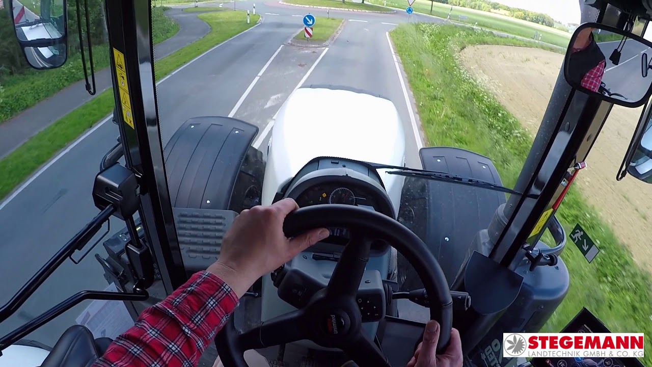Fahrt mit dem Valtra S394 durch Billerbeck im Münsterland