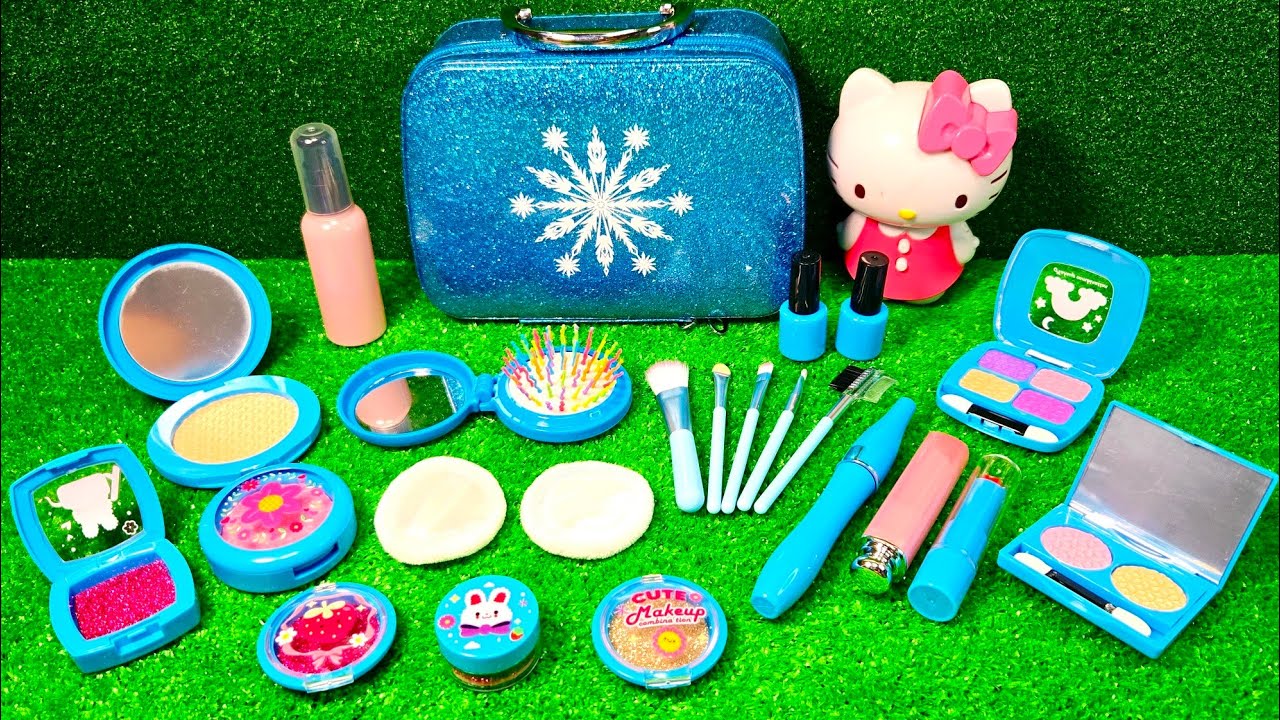 4 Minutes Satisfying with Unboxing HELLO KITTY Makeup Beauty Fashion Set ASMR No Talking