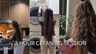 3 HOUR CLEANING SESSION | HOME RESET | CLEAN WITH ME | CLEANING MOTIVATION