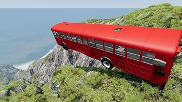 Bus vs Cliff #1 | Cliff Drops Crashes | Jumps Of Death | BeamNG.drive