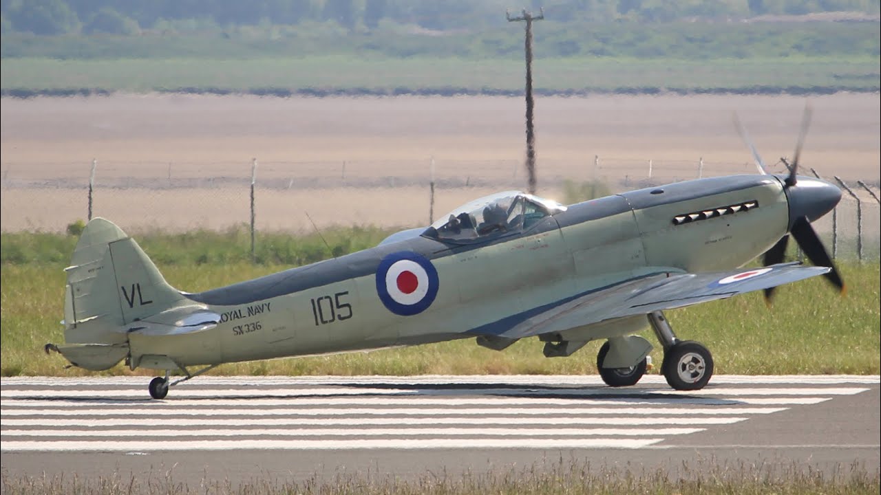 Stunning Supermarine Seafire Engine Test, and Take-Off Liverpool. BoA80