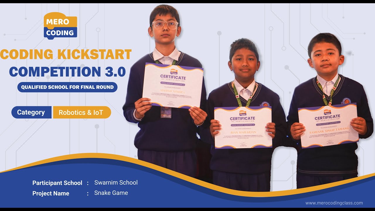 Mero Coding Class | Coding Kickstart 3.0 | Swarnim School - YouTube
