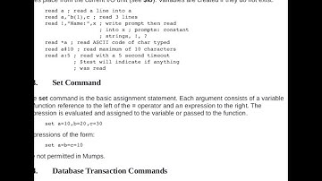 Mumps Programming Language Tutorial Part 11