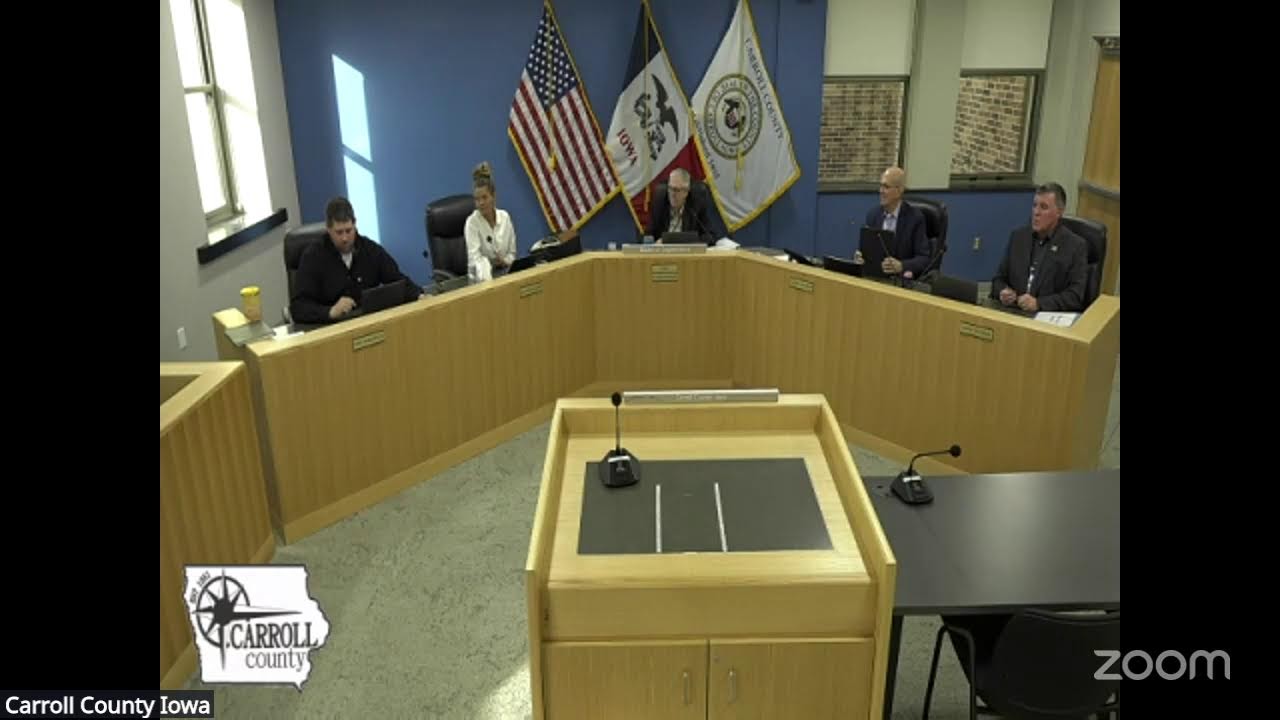 Carroll County Iowa Board of Supervisors Meeting