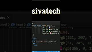 CSS Colorful Text Shadow Effect 🔥 | HTML CSS Shorts | SivaTech