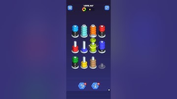 Nut sort - color puzzle game by kiwi fun level 466, 467 and 468