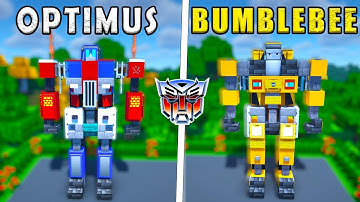 Minecraft: How To Make Optimus Prime & Bumblebee In Minecraft [Transformers]