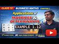 Example 1.12 | Class 12 | Chapter 1 | Business Maths | Applications of Matrices and Determinants