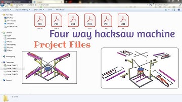 Four way Hacksaw machine assembly drawings