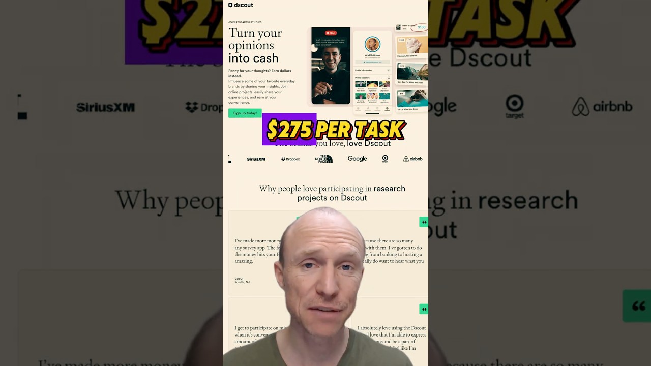 $275 Per Task On Dscout?