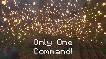 Floating lanterns in Minecraft in one command