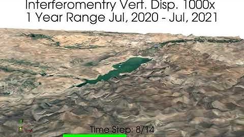 Dancing Mountains on InSAR Vertical Displacement map for Yamchi Dam, Ardabil, North Iran
