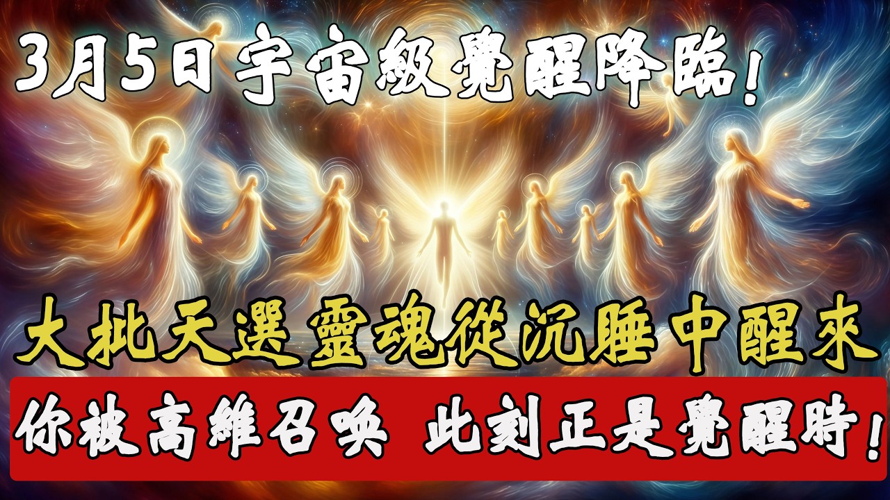 3月5日宇宙最後提醒！高維覺醒浪潮席捲全球！大批天選靈魂甦醒，三維認知枷鎖即將衝破，你已被宇宙召喚，天選之人即刻覺醒！