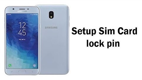 Setup Sim Card lock pin & Default Pin